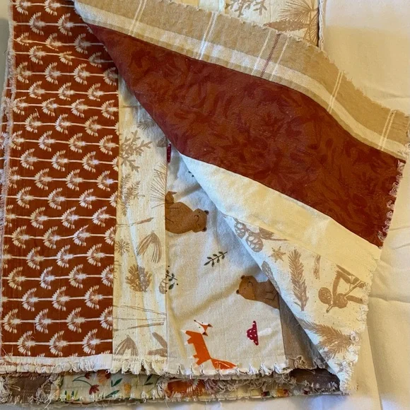 Rustic Patchwork rag Quilt - Picture 6 of 8